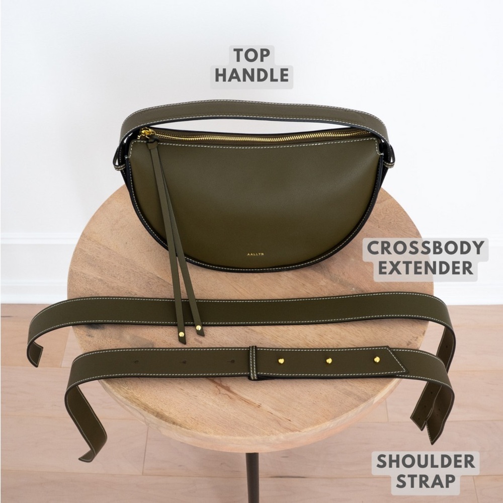 ELARA CONVERTIBLE BAG —Olive Green. - Picture 5 of 14